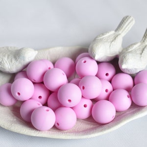 12mm Ballet Pink Round Silicone Beads | 5 or 10 Beads | Chewelry | Sensory | Fidget | Toy | STIM | Chewlery |  ADHD
