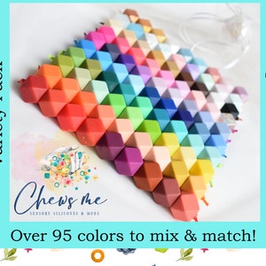 100 BULK 17mm hexagon silicone beads | Variety Pack | You Choose Colors | Mix Match | Sensory | Fidget | Stim | Scribe | stress