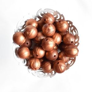 12mm Copper Round Silicone Beads | 5 or 10 Beads | Chewelry | Sensory | Fidget | Toy | STIM | Chewlery |  ADHD