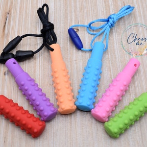 Knobby Rod Silicone Necklace | Bumpy | Cylinder | Tube | Stim | Sensory | Fidget