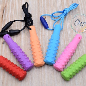 Knobby Rod Silicone Necklace | Bumpy | Cylinder | Tube | Anxiety Stress Relief | Stim | Sensory  | Fidget | Autism | ADHD