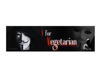 V for Vegetarian Bumper Sticker