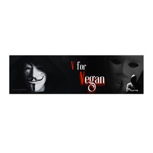V for Vegan Bumper Sticker