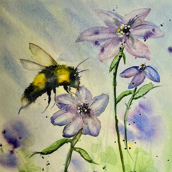 Bumble Bee Painting - Etsy