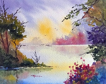 Around the Bend (Original Watercolor Painting)