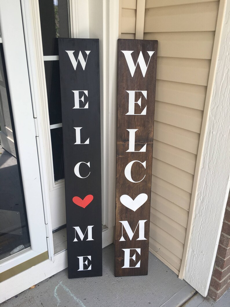 6 Feet Wood Welcome Front Porch Door Sign Home Decor Image 0
