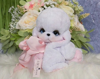 Poseable Plush Bunny, Artificial Fur Toy, Personalized Gift