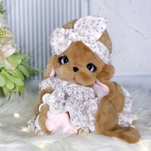 Fluffy Bunny Art Doll OOAK - Handmade Fantasy Rabbit Plush, Personalized Soft Toy, Collectible Stuffed Animal, Unique Gift for Her, for Home