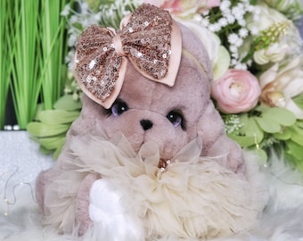 Handmade Bunny Plush, Poseable Rabbit Toy, Personalized Gift