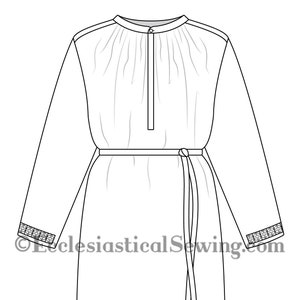 Traditional Alb Pattern for Sewing - Vintage Linen Church Vestment ...