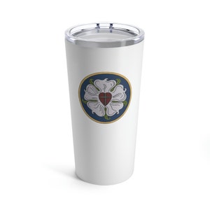 Tumbler 20oz Luther Rose Reformation Gift For Pastor Lutheran Gifts Church Kitchen Youth Group Sunday School