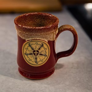 Limited Edition Luther Rose Cream and Maroon Mug