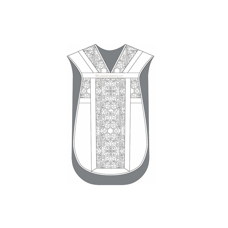 Traditional Latin Mass Fiddle back Chasuble Church Vestment Sewing pattern