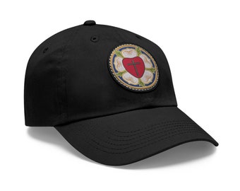 Dad Hat with Luther Rose Leather Patch (Round)