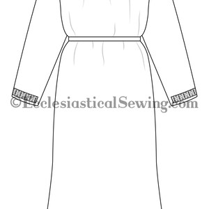 Traditional Alb Pattern for Sewing - Vintage Linen Church Vestment ...