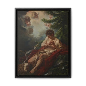 Premium Classical Oil Painting Wall Art - Saint John the Baptist, c. 1755 - François Boucher - Perfect Gift For Pastor or Priest