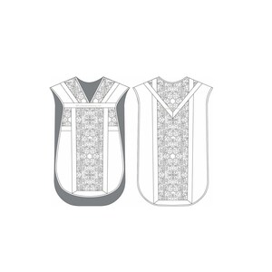 Traditional Latin Mass Fiddle back Chasuble Church Vestment Sewing pattern