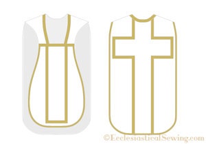 Latin Mass Chasuble Sewing Pattern with Cross Back Style
