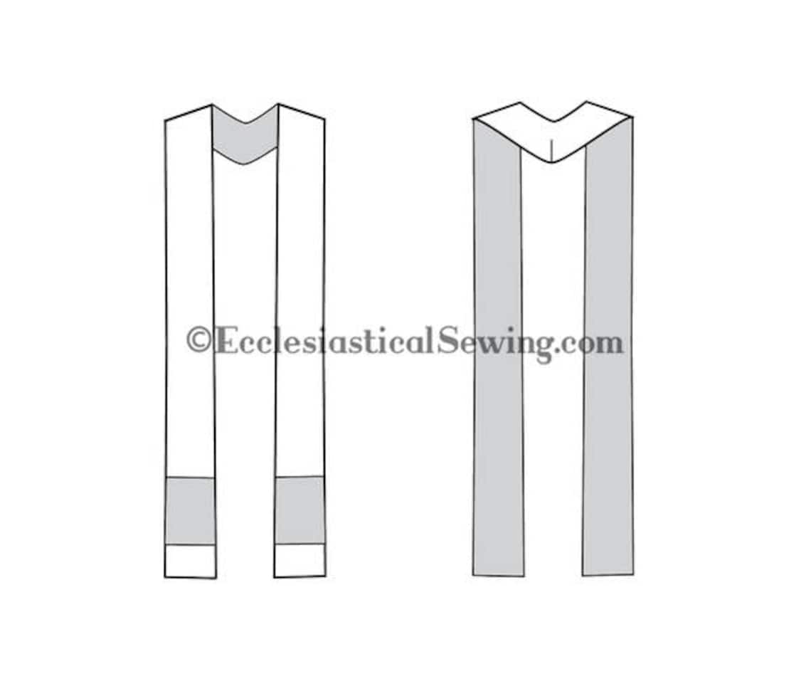 V-neck Clergy Stole Sewing Pattern | Etsy UK