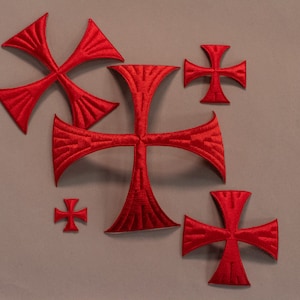 Red Cross Iron On Greek Patee Style Applique
