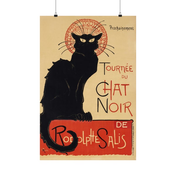 Black Cat Poster - Tournée du Chat Noir (1896) by Théophile Alexandre Steinlen