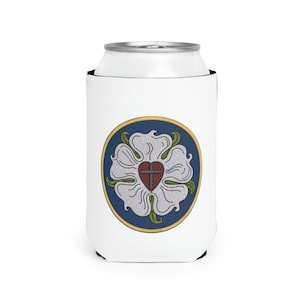 Can Cooler Sleeve Luther Rose Reformation Gift For Pastor Lutheran Gifts Church Kitchen Youth Group Sunday School