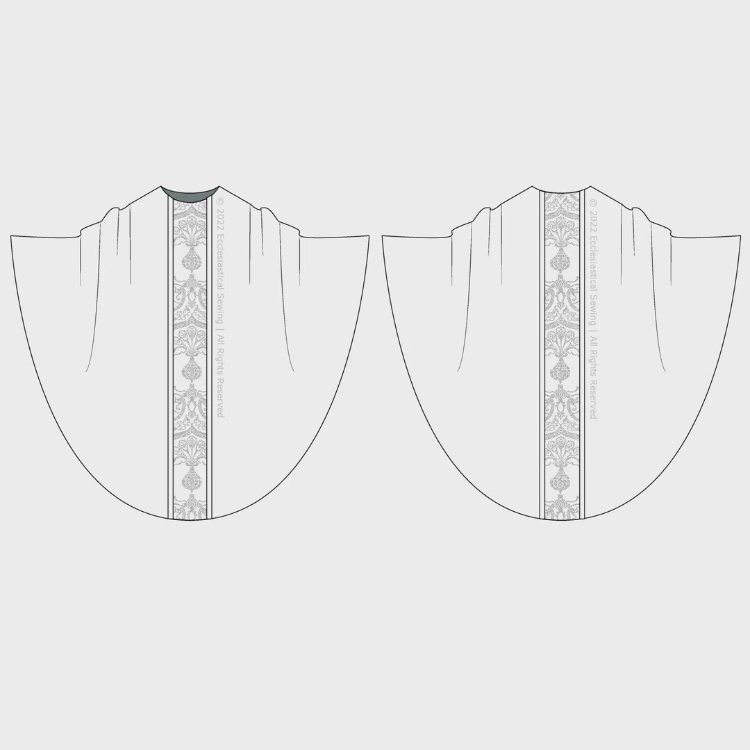 Monastic Chasuble Sewing Pattern Style 3006 for Clergy Priest Chasuble ...