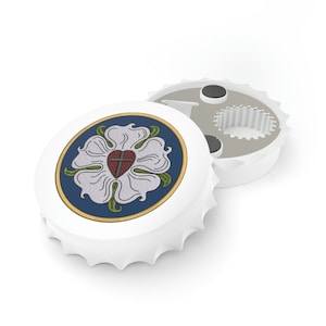 Bottle Opener Christian Luther Rose Reformation Gift For Pastor Lutheran Gifts