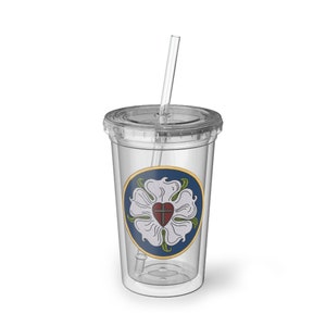 Suave Acrylic Cup Luther Rose Reformation Gift For Pastor Lutheran Gifts Church Kitchen Youth Group Sunday School