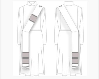 Style 1009 Deacon Stole Sewing Pattern Stole sewing pattern for Deacons, Church Vestment Sewing Patterns, Traditional Latin Mass pattern