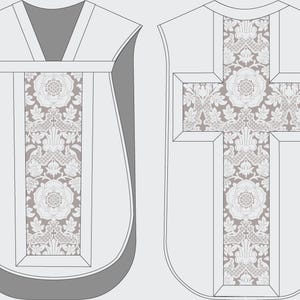 Latin Mass Chasuble Sewing Pattern with Cross Back Style