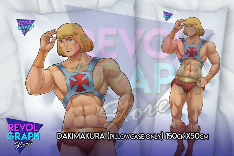 Fullbody Pillow Case He Man Master Of The Universe 150x50cm Etsy