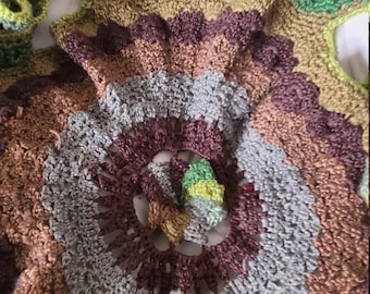 Hand crocheted mandala vest