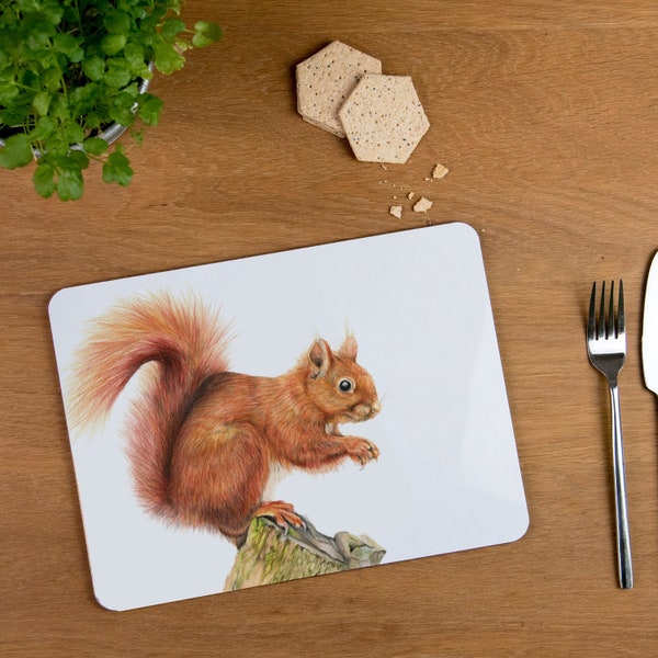 Red Squirrel Tablemat – Medium and Large Mats