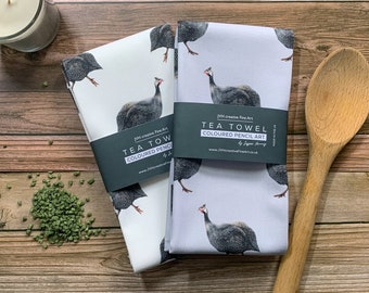 Guinea Fowl, pattern – Tea Towel