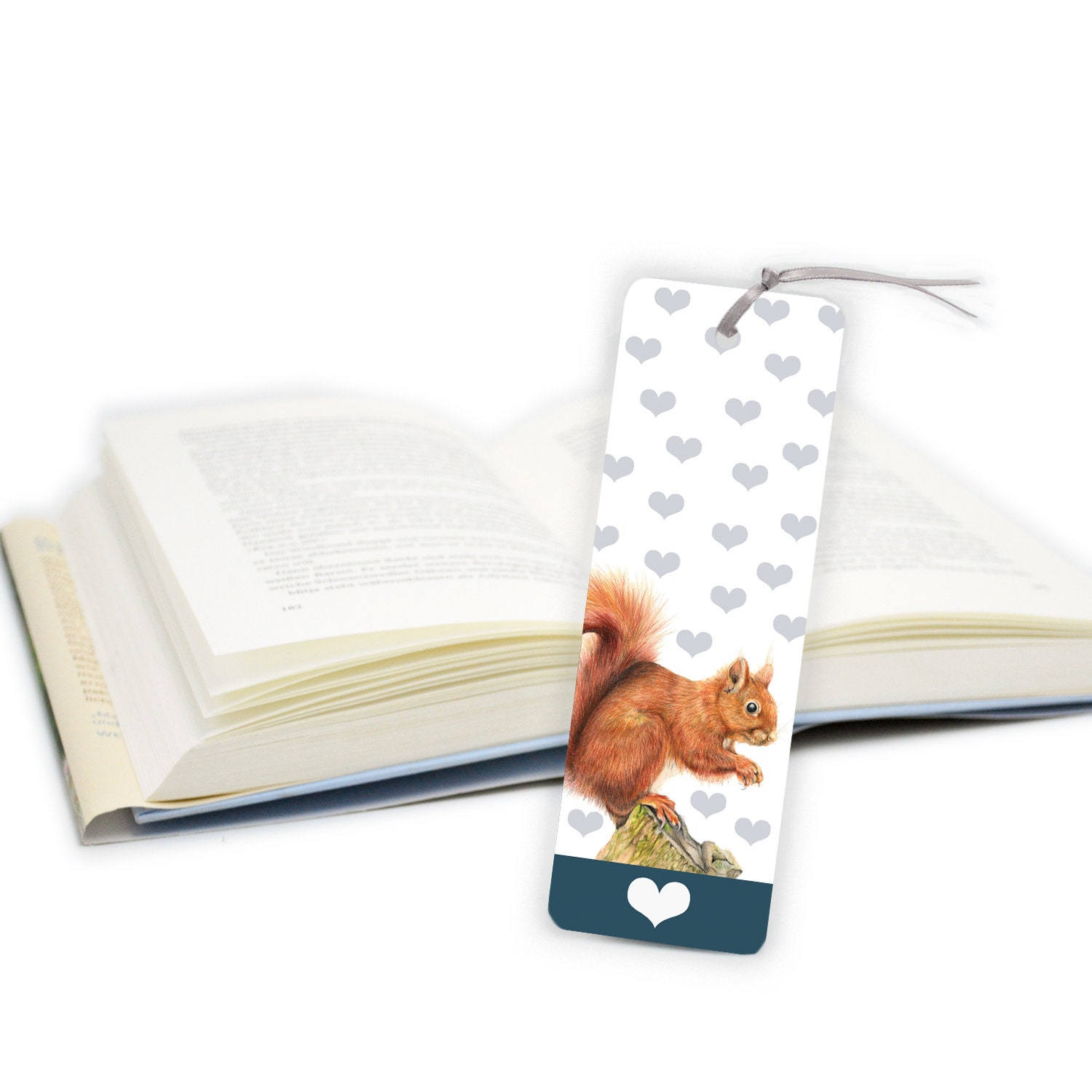 Squirrel Doodle Laser Engraved Wooden Bookmark -  Denmark