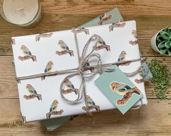 Jay Bird Gift Wrapping Paper, including gift tag