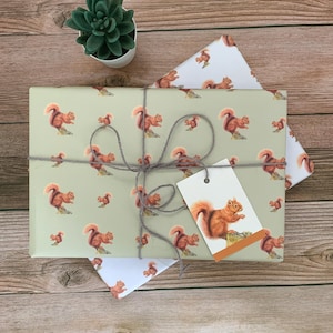 Squirrel Gift Wrapping Paper – Wildlife Animal Pattern
