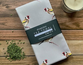 Bird Tea Towel, pattern – Goldfinch