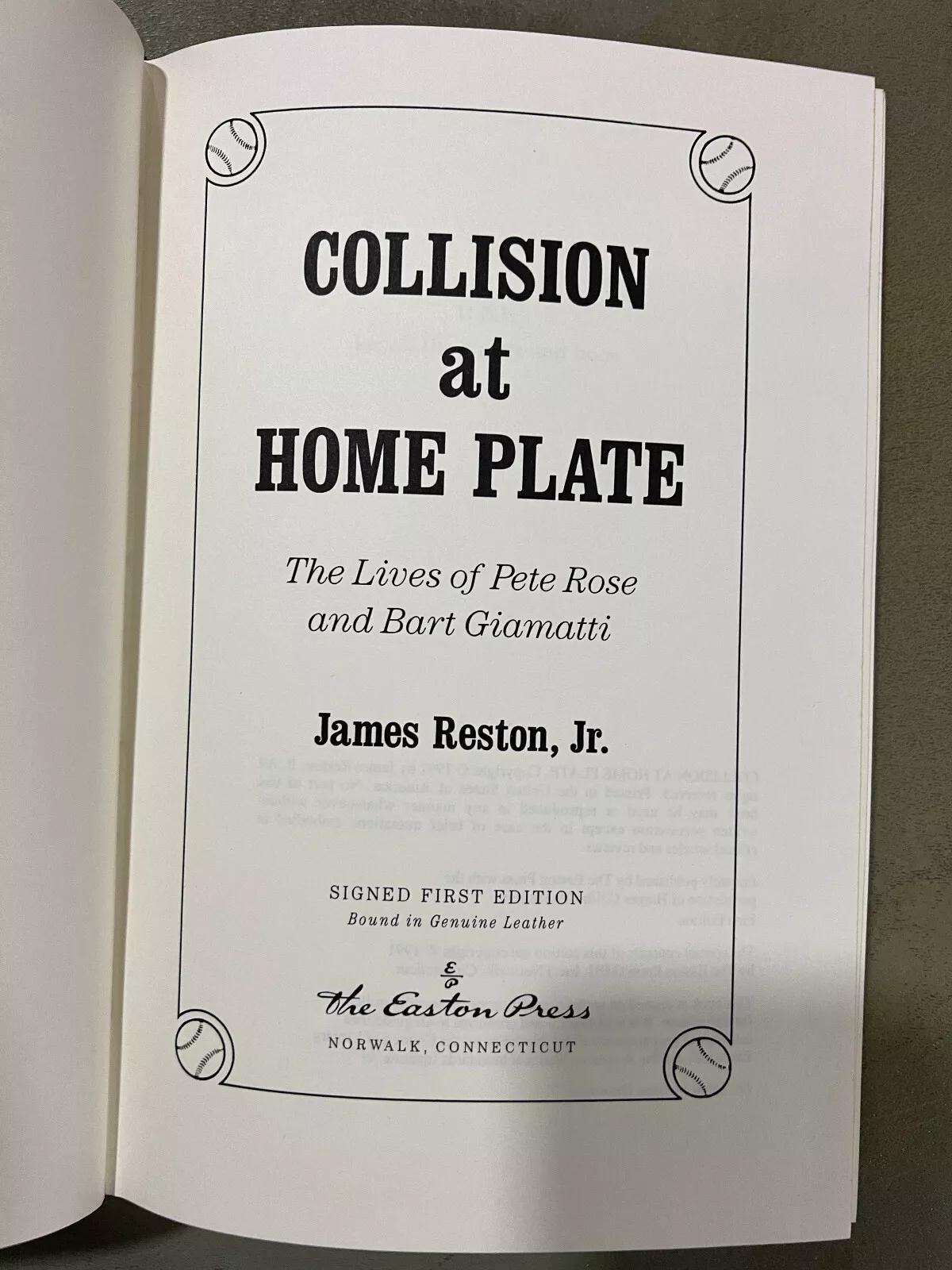 Easton Press Collision at Home Plate - James Reston SIGNED 1st Edition ...
