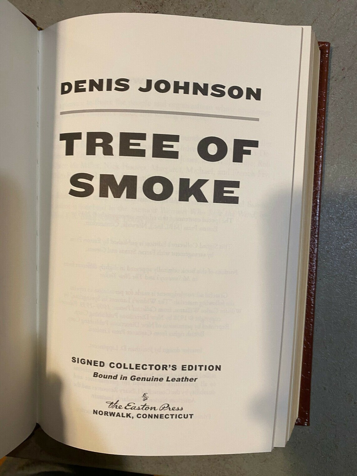 Tree of Smoke by Denis Johnson Tree of Smoke by Denis Johnson
