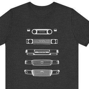 Toyota Land Cruiser T-Shirt Evolution Family Tree fj40 fj60 fj80 FZJ80 UZJ100 J200 Heritage Overland Gift Off Roading Camping Vintage Legend