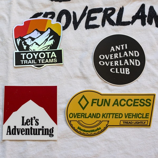 Anti Overland Overland Club Lustige Overland Aufkleber Toyota Trail Teams Heritage California HOV OHV 4Runner Tacoma Land Cruiser GX460 Offroad