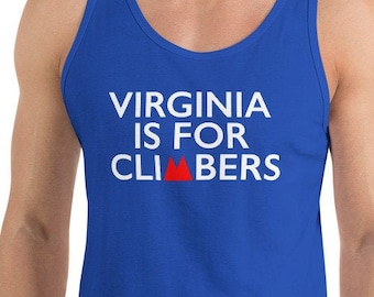 Funny Virginia Rock Climbers Tank Top for boulderers and climbers of all varieties