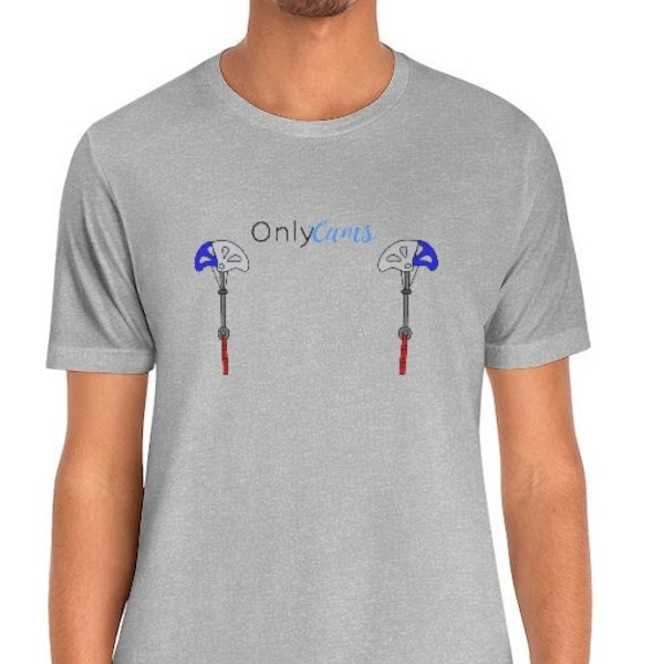 Funny trad climbing shirt rock climbing cam ergonomic rock climber bouldering outdoors crag parody