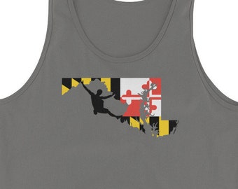 Maryland Flag Rock Climbing Tank Top Climbers from MD Proud Residents of Maryland