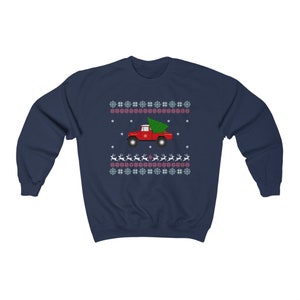 Hygly Christmas Pullover Land Cruiser FJ45 FJ40 Retro Vintage Urlaub Sweatshirt Nikolaus Lieferung Tacoma 4Runner Overland ugly