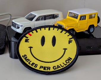 Overland Patches Smiles per gallon patch Bad mpg Toyota Land Cruiser 4runner gx460 gx470 for jeep owners for bronco stocking stuffer idea