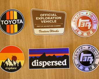 Toyota TEQ Vintage Style Holographic Sticker Decal For Tacoma, 4Runner, Tundra - Overland