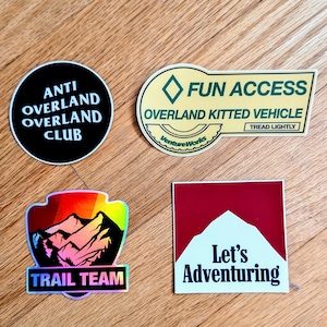 Anti Overland Overland Club Funny Overland Stickers Toyota Trail Teams Heritage California HOV OHV 4Runner Tacoma Land Cruiser GX460 Offroad